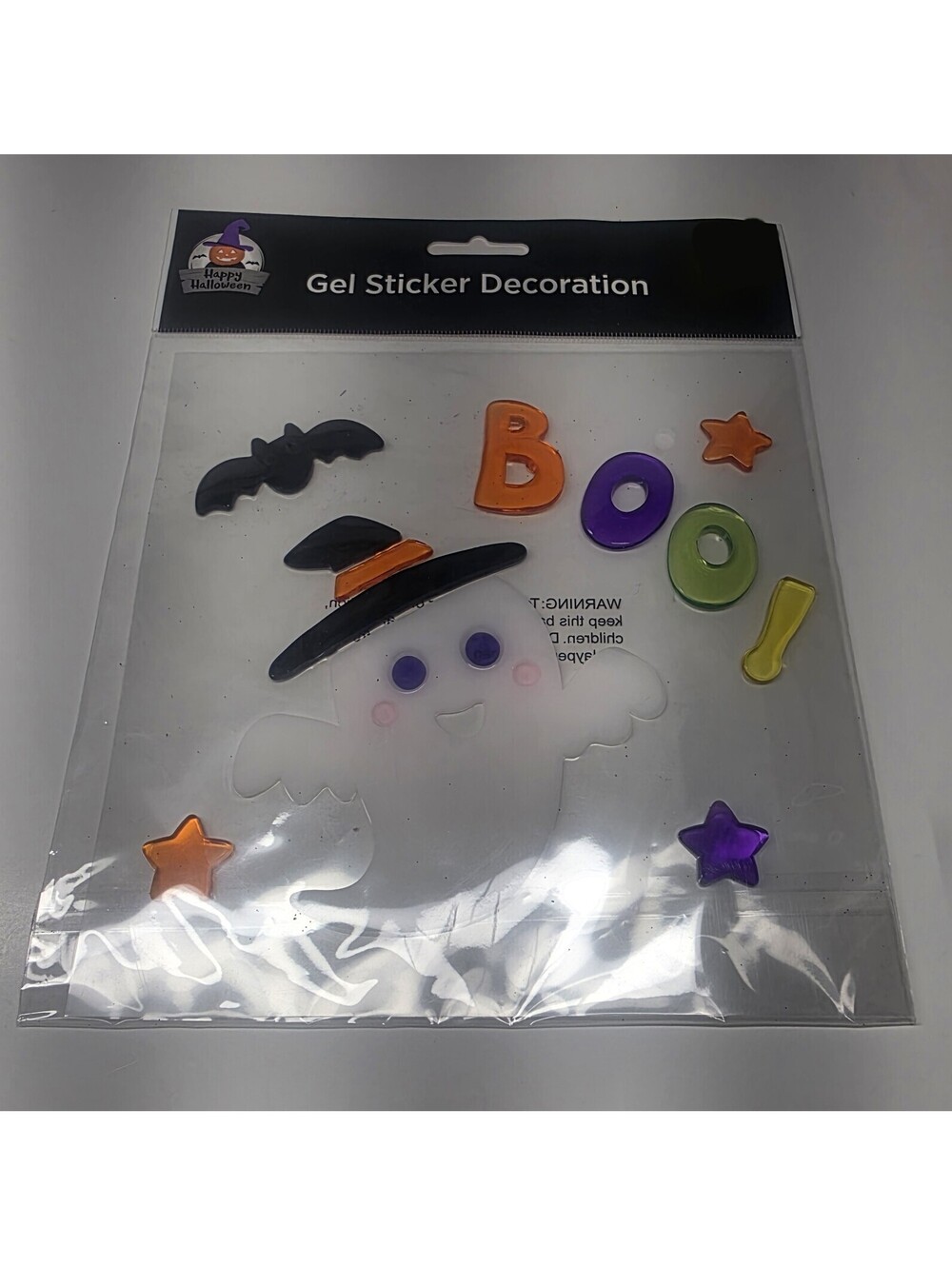 Halloween Window Gel Sticker Decorations Ghost Holiday Decor New Sealed